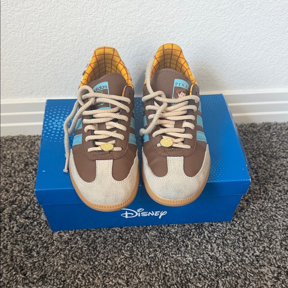 Adidas Toy Story Samba’s (gs) Kids Brown & Blue Sneakers